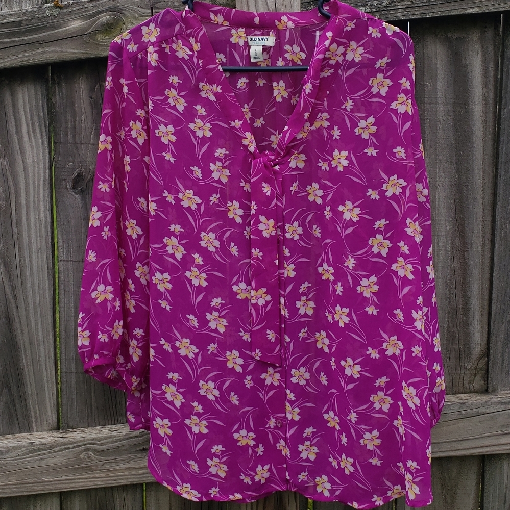 Long Sleeved Fusha Floral Tunic
